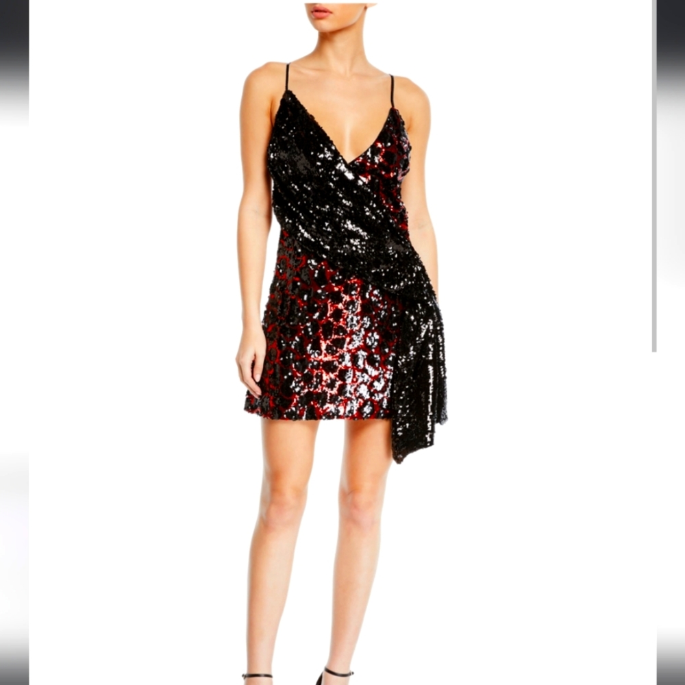 NBD Davies Embellished Sequined Mini Dress
